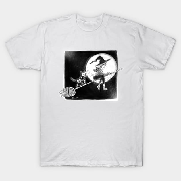 Moonlight Flight T-Shirt by radiochio